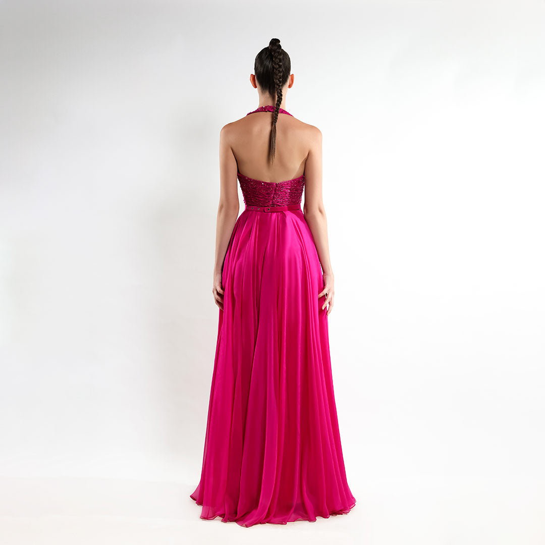 Starlit Silk Splendor Dress
