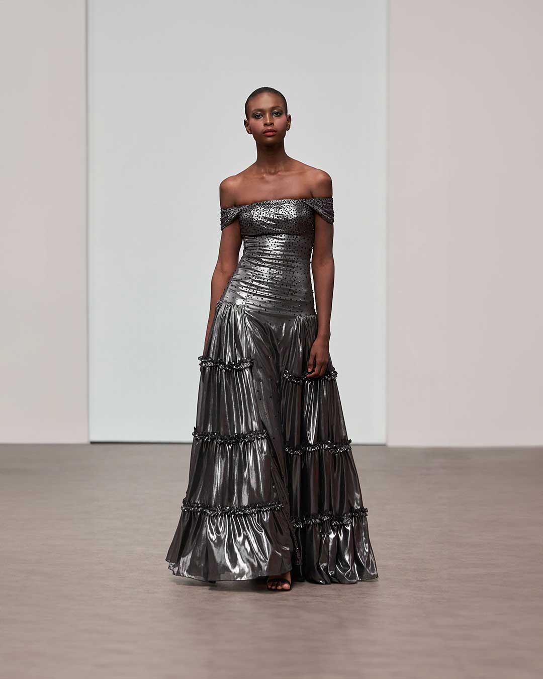 Gunmetal Shimmer Gown