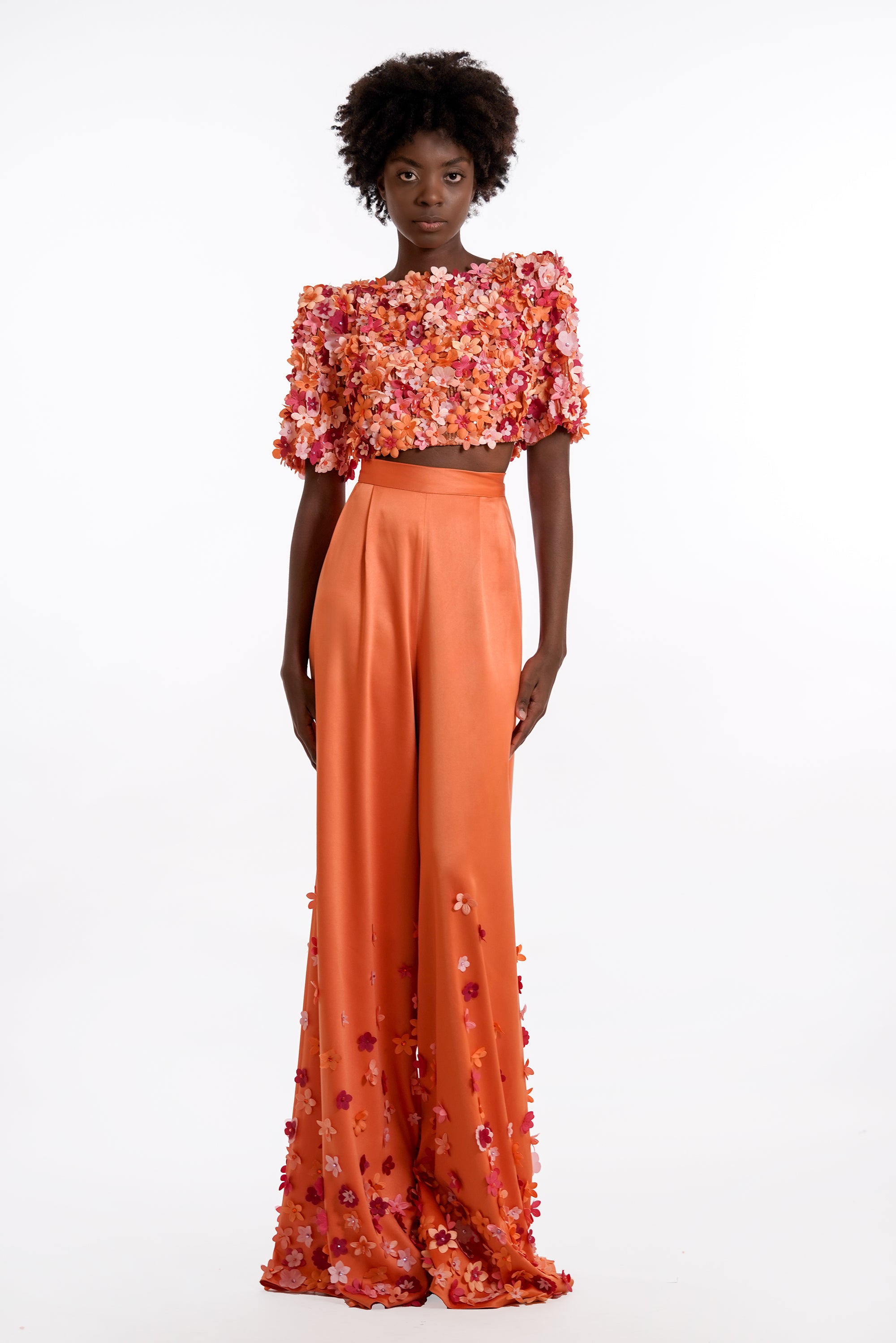 Sunset Berry Bloom Three Tier Pants