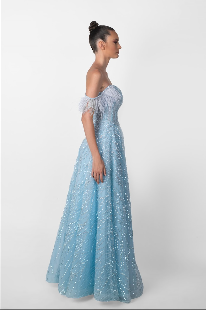 Opulent Feathers Dress