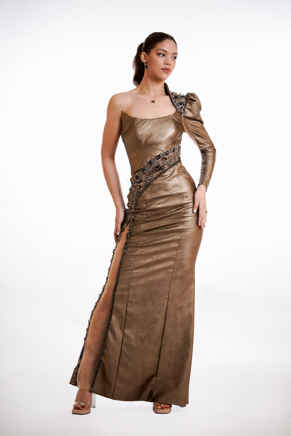 Opulent Asymmetry Dress