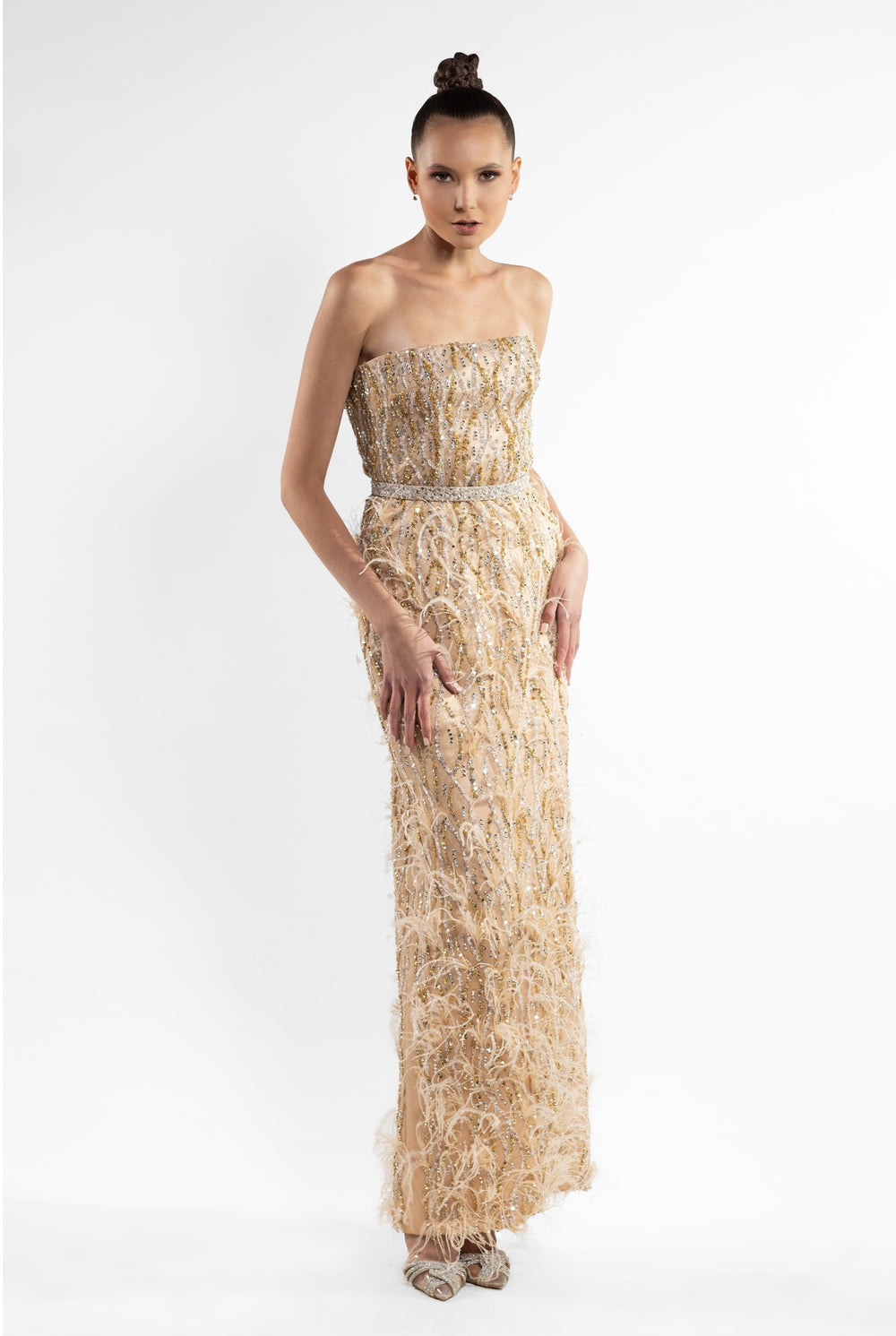 Feathered Elegance Dress