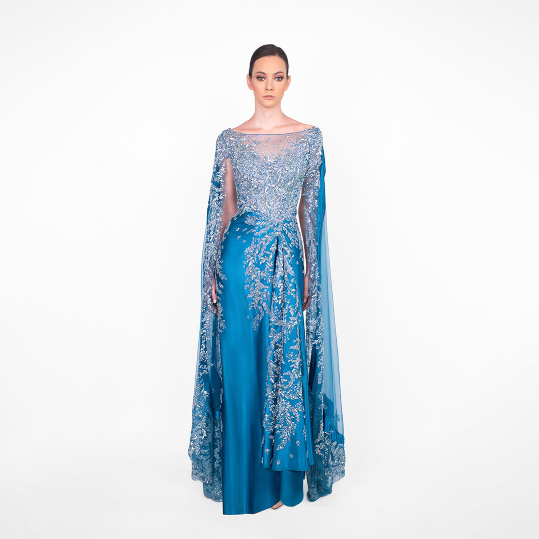 Sapphire Nightfall Elegance Dress