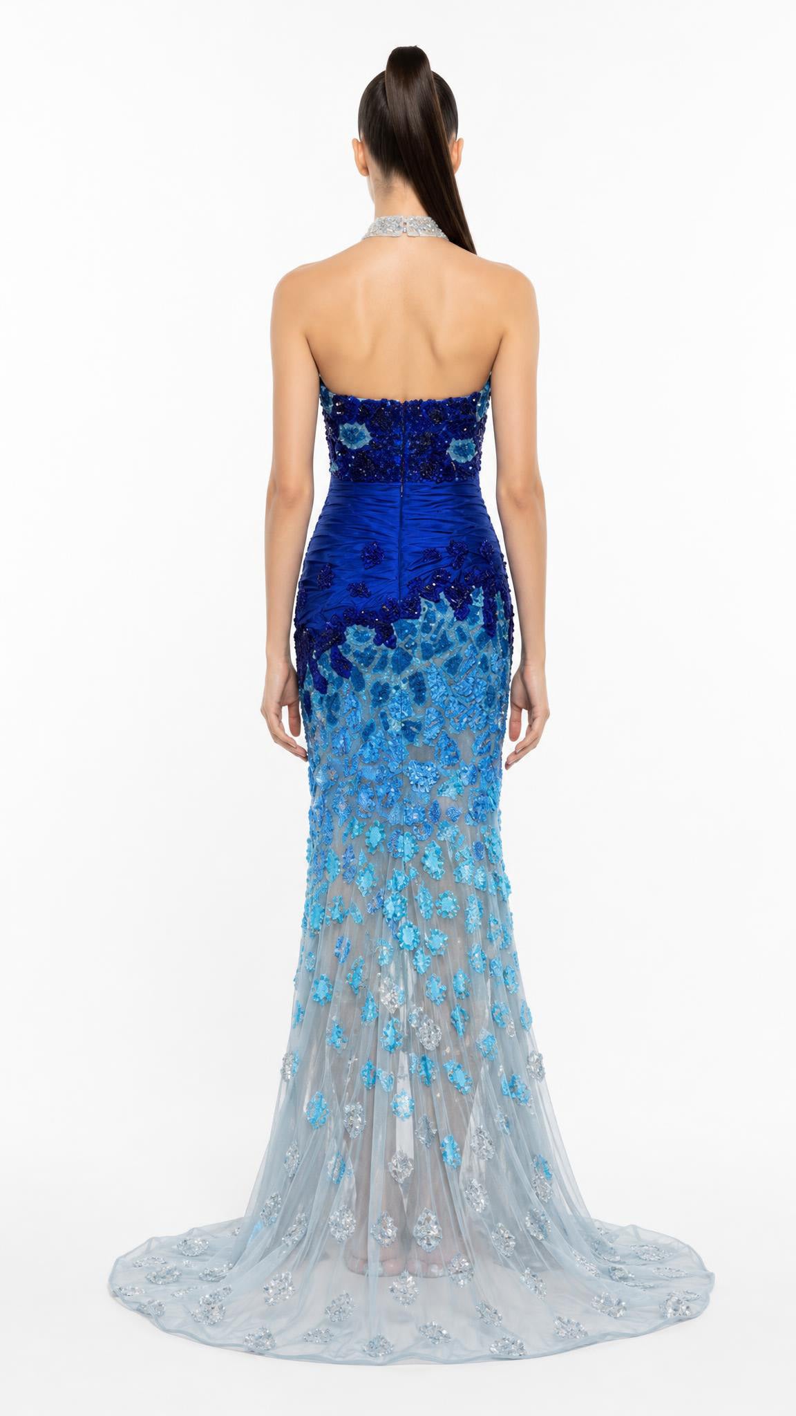 Ocean Royale Blue Evening Gown