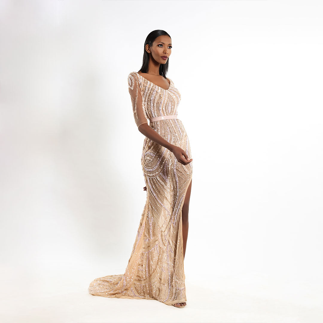 Crystal Symphony Gown | Trumpet Dress | Designers & Us Crystal Symphony Gown | Trumpet Dress | Designers & Us