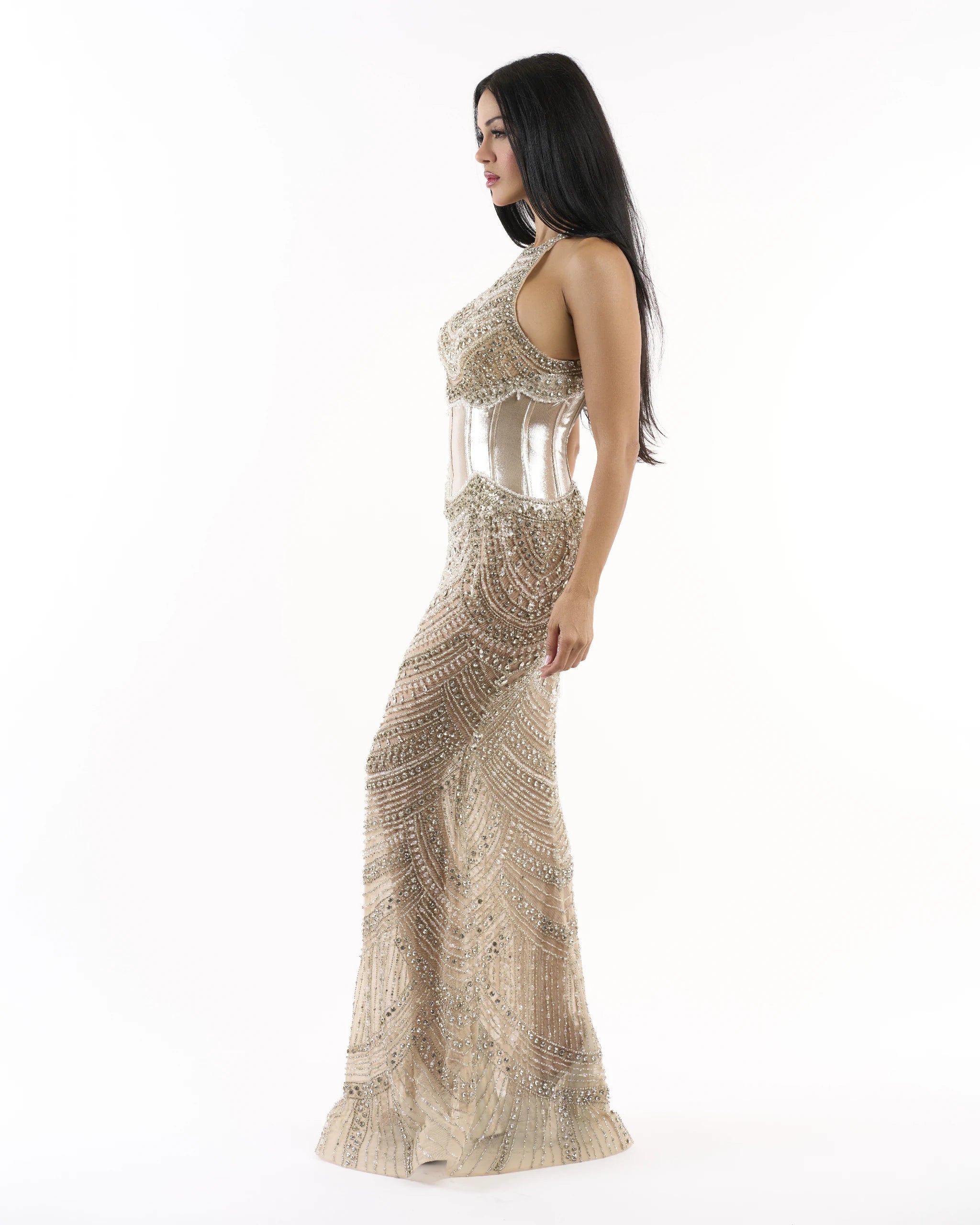 Champagne Celestial Cascade Dress
