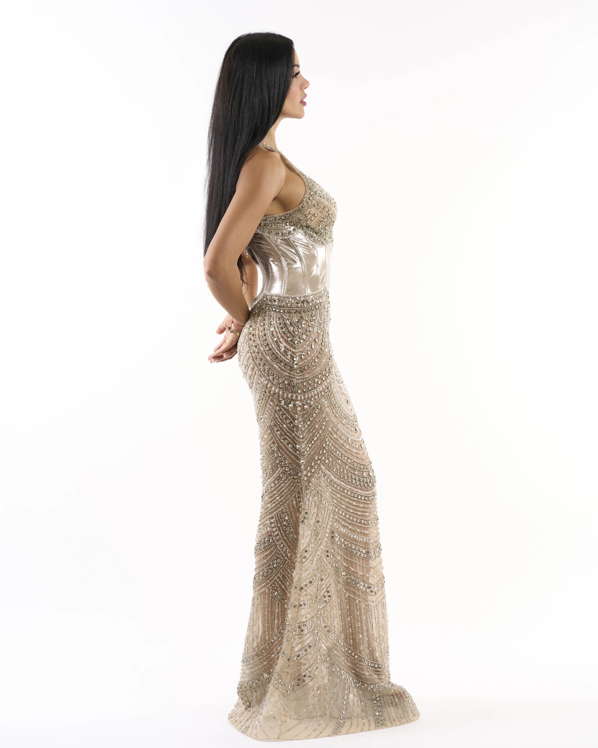 Champagne Celestial Cascade Dress