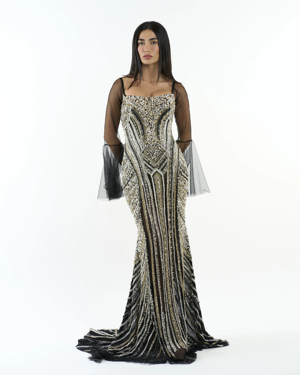 Black & Gold Imperial Eclipse Dress