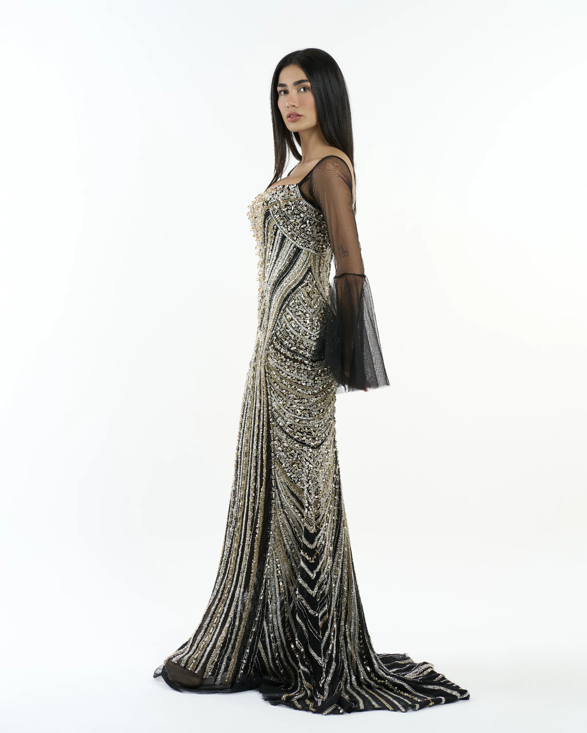 Black & Gold Imperial Eclipse Dress