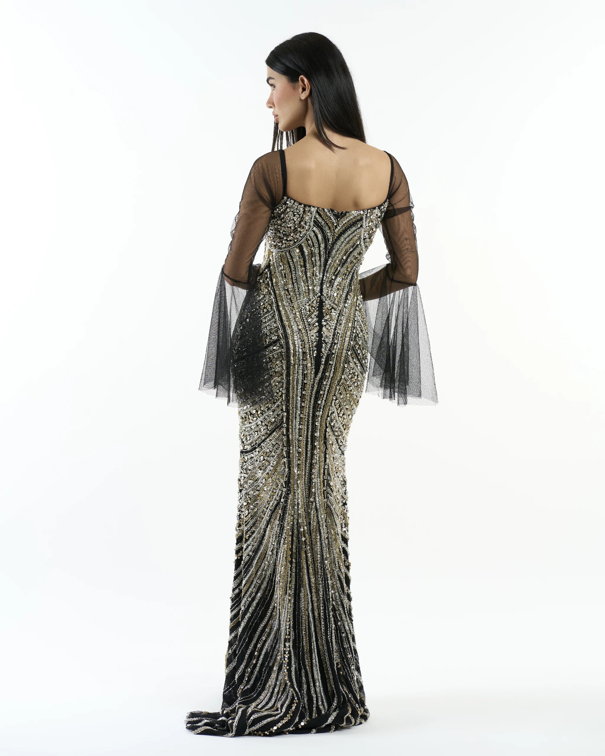 Black & Gold Imperial Eclipse Dress