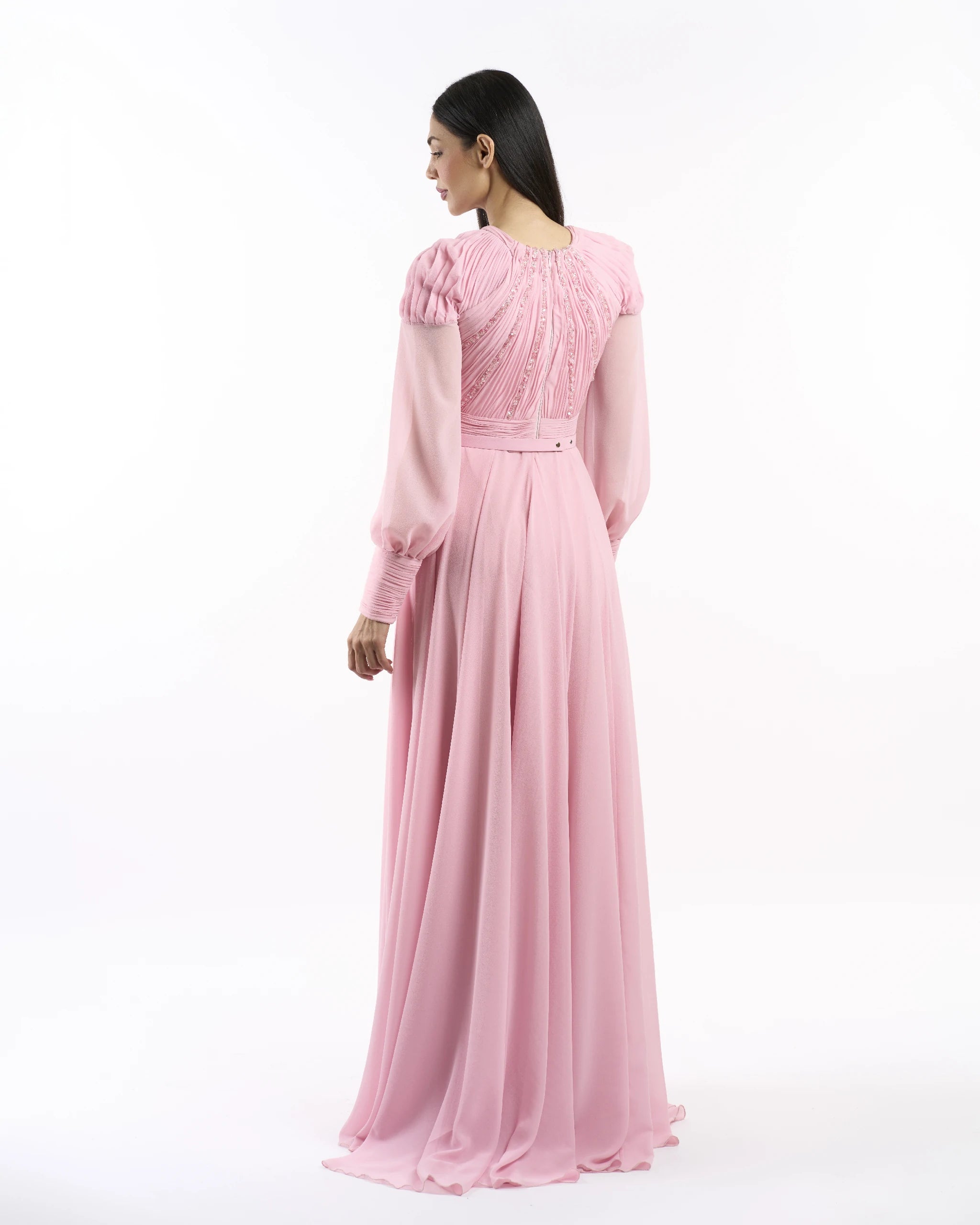Pink Royal Pleated Dress