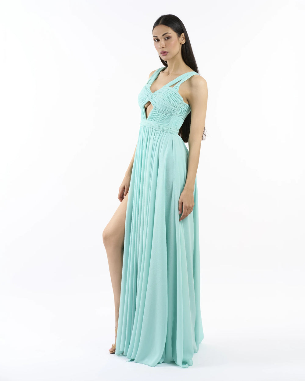 Mint Breeze Cutout Dress