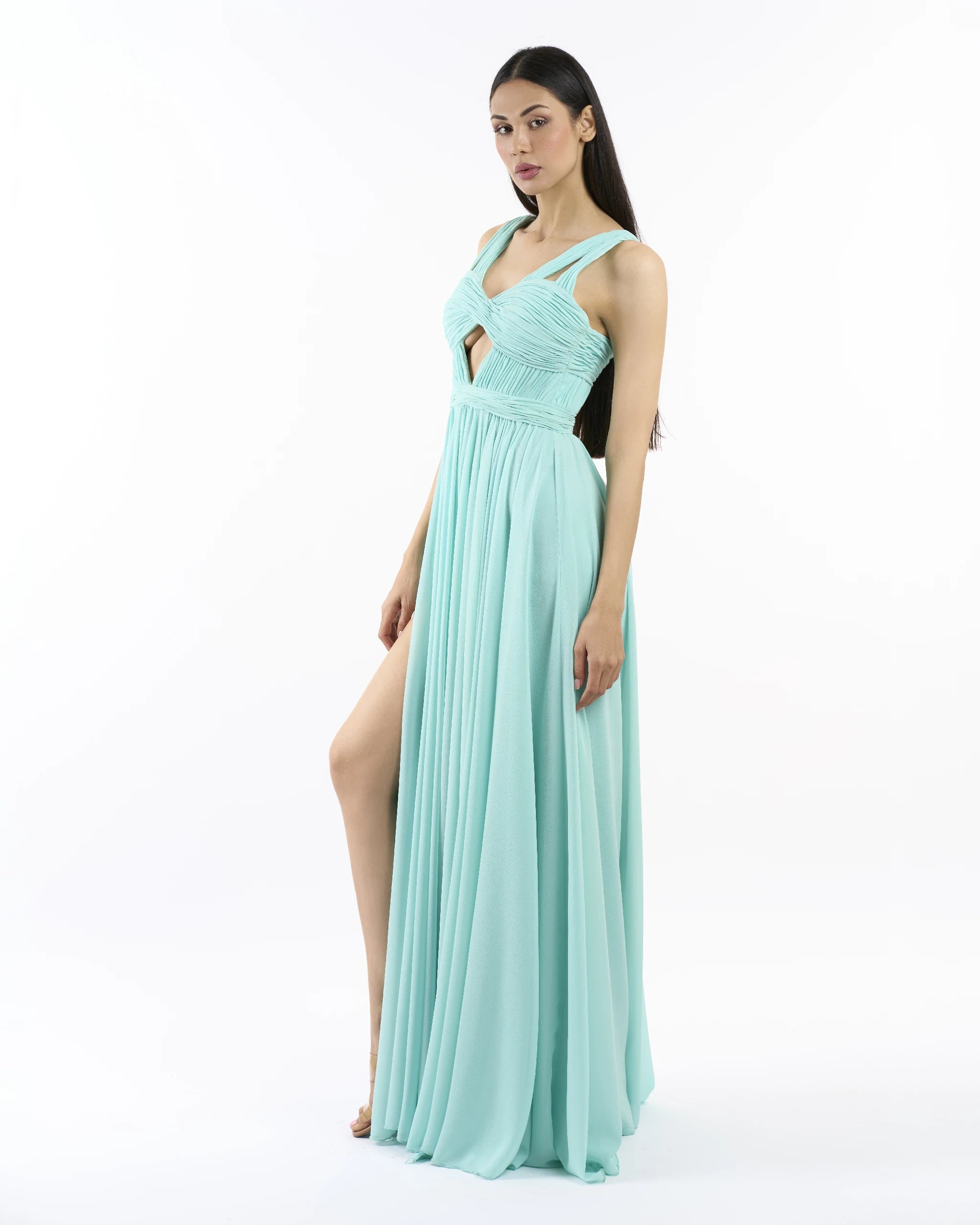 Mint Breeze Cutout Dress