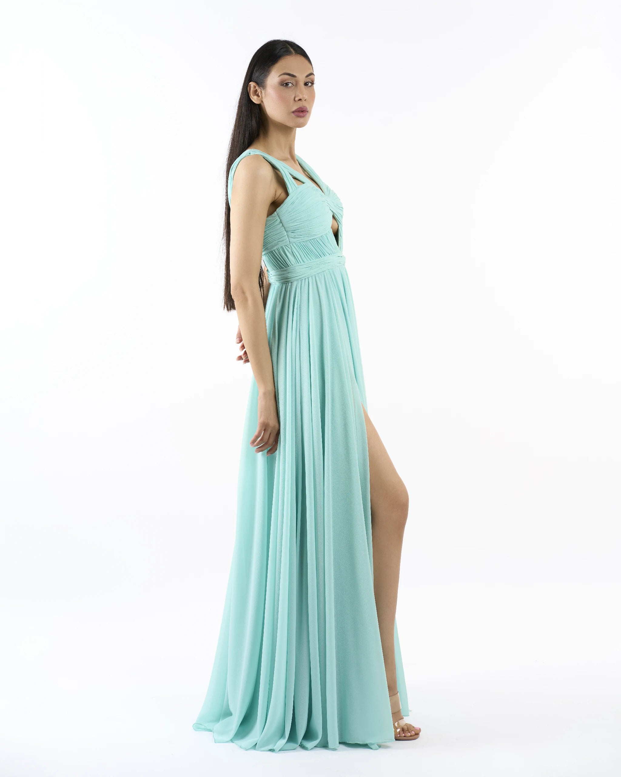 Mint Breeze Cutout Dress