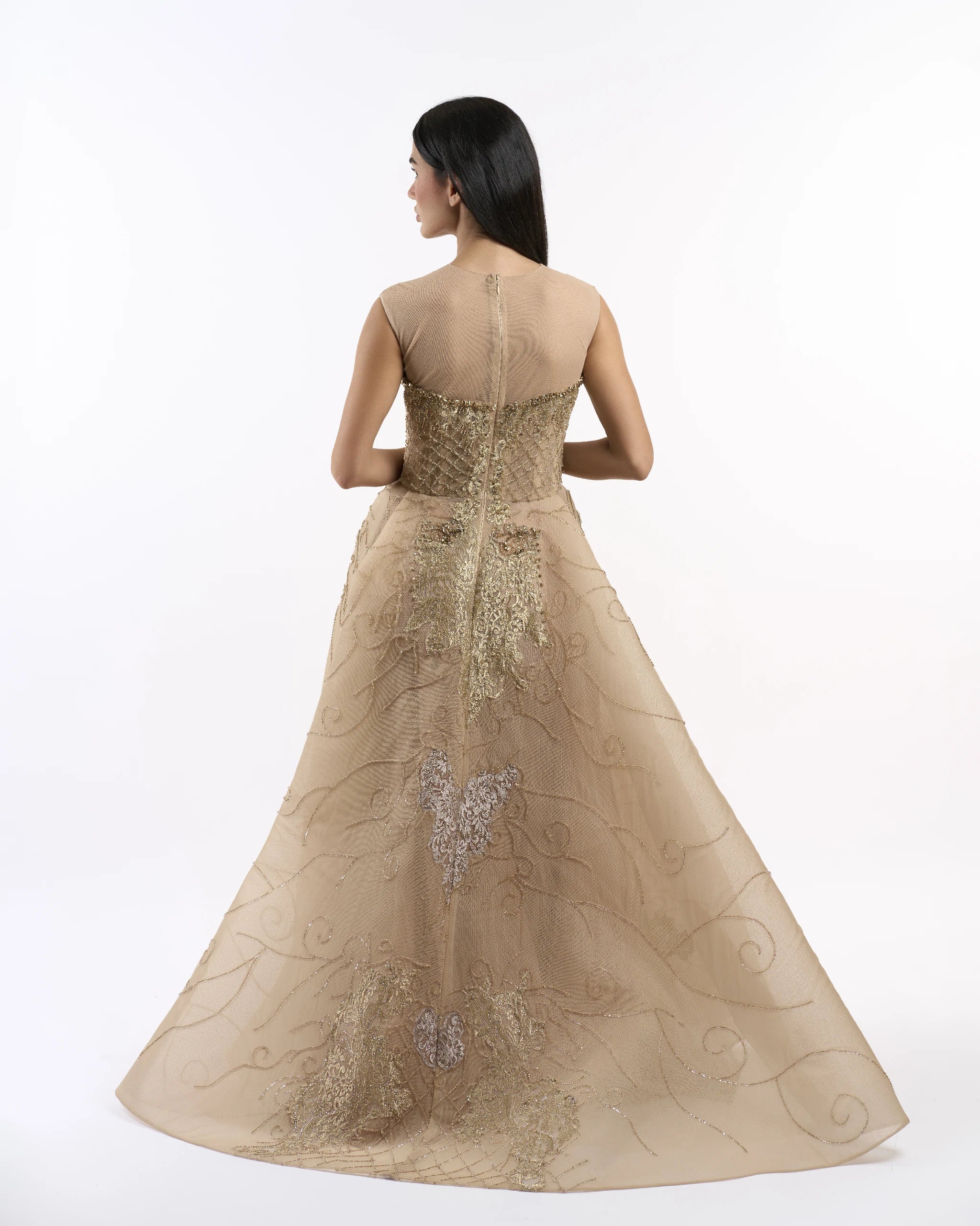 Champagne Gilded Butterfly Dress