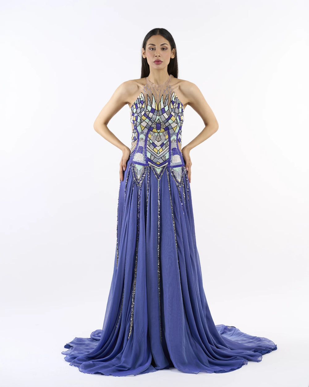 Violet Mosaic Majesty Dress