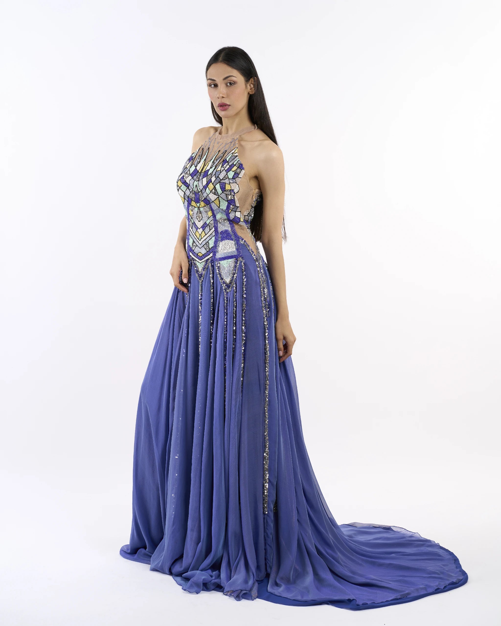 Violet Mosaic Majesty Dress