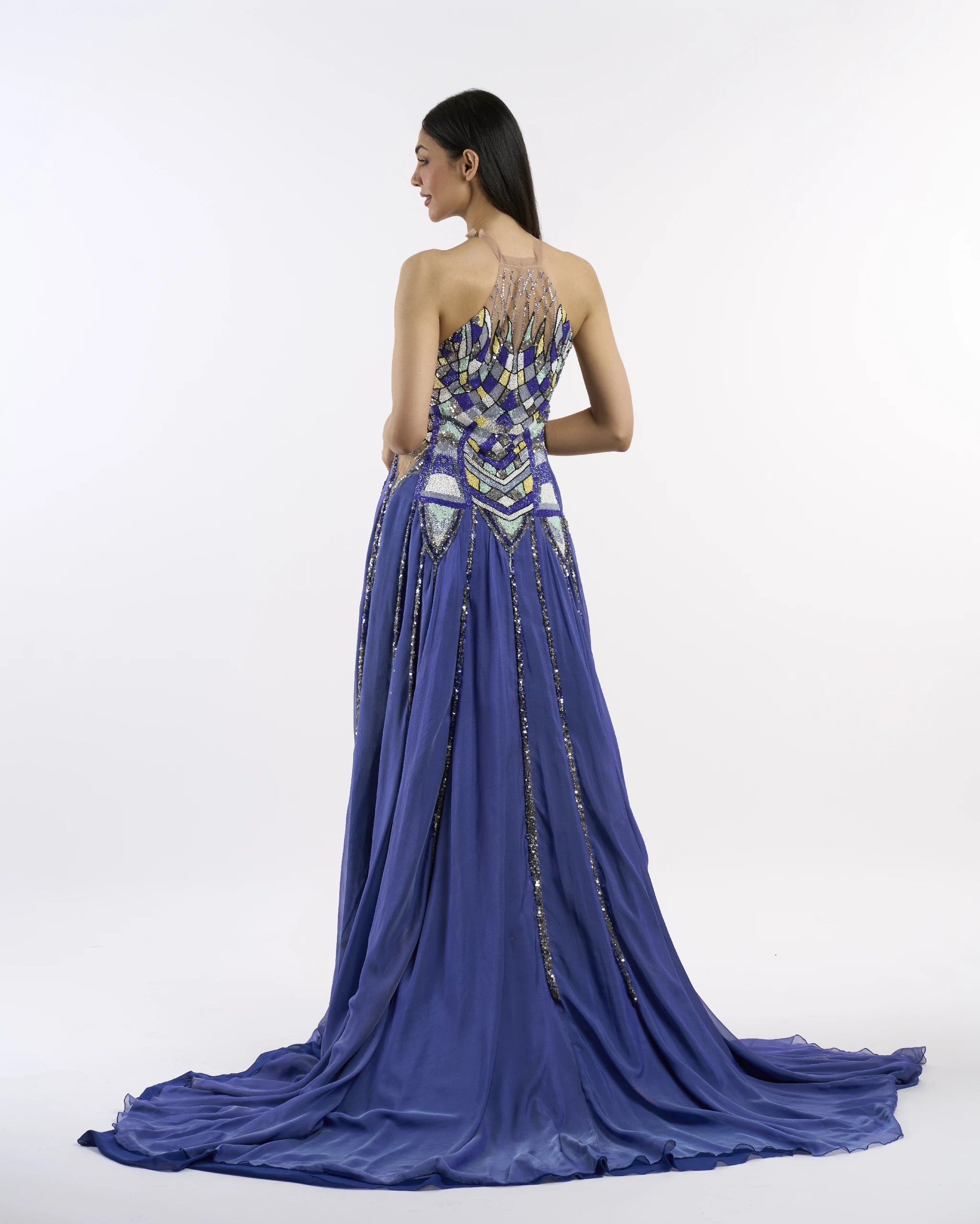 Violet Mosaic Majesty Dress