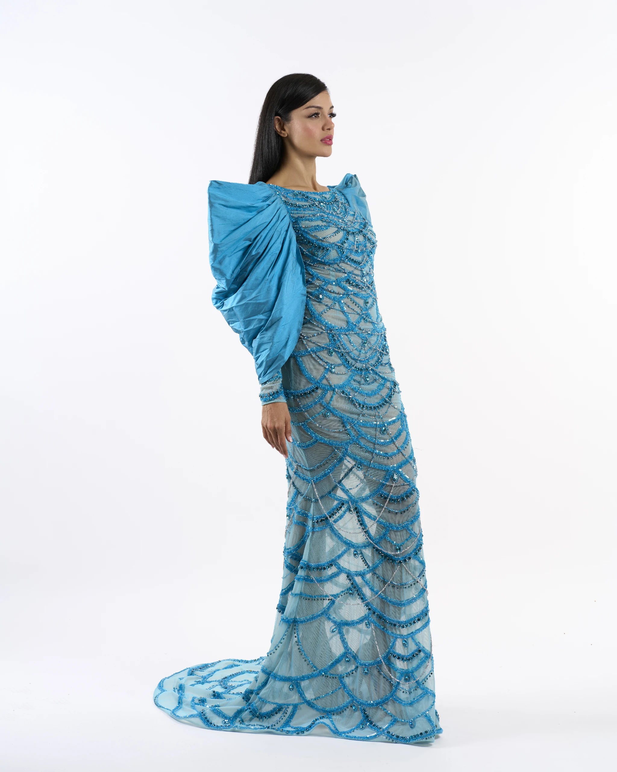 Teal Royal Armor Dress