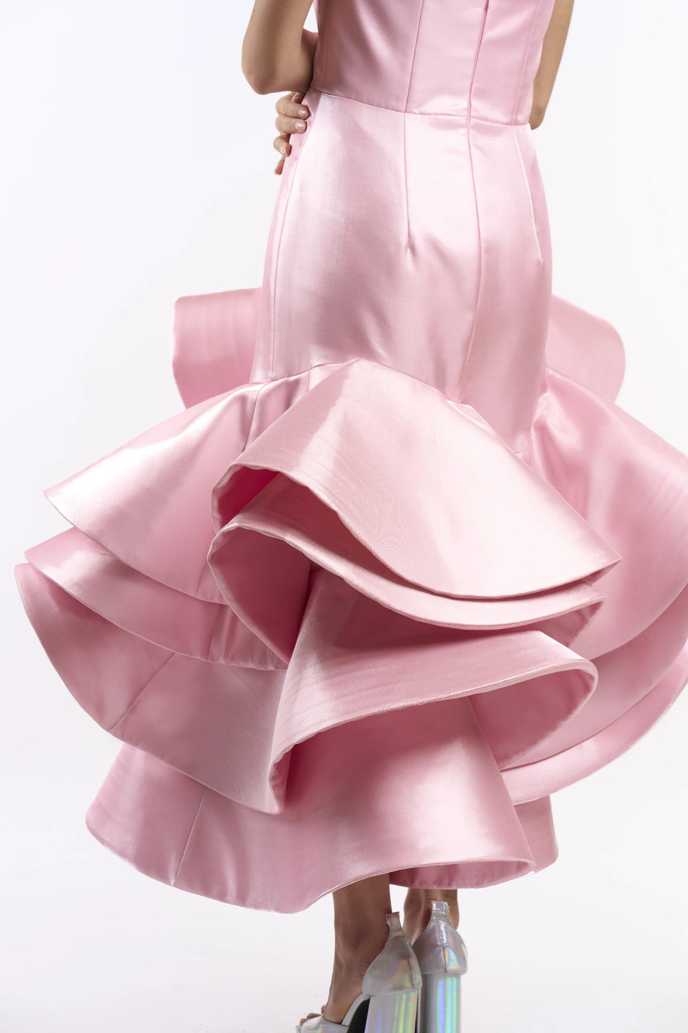 Blush Spiral Sculpture Dress