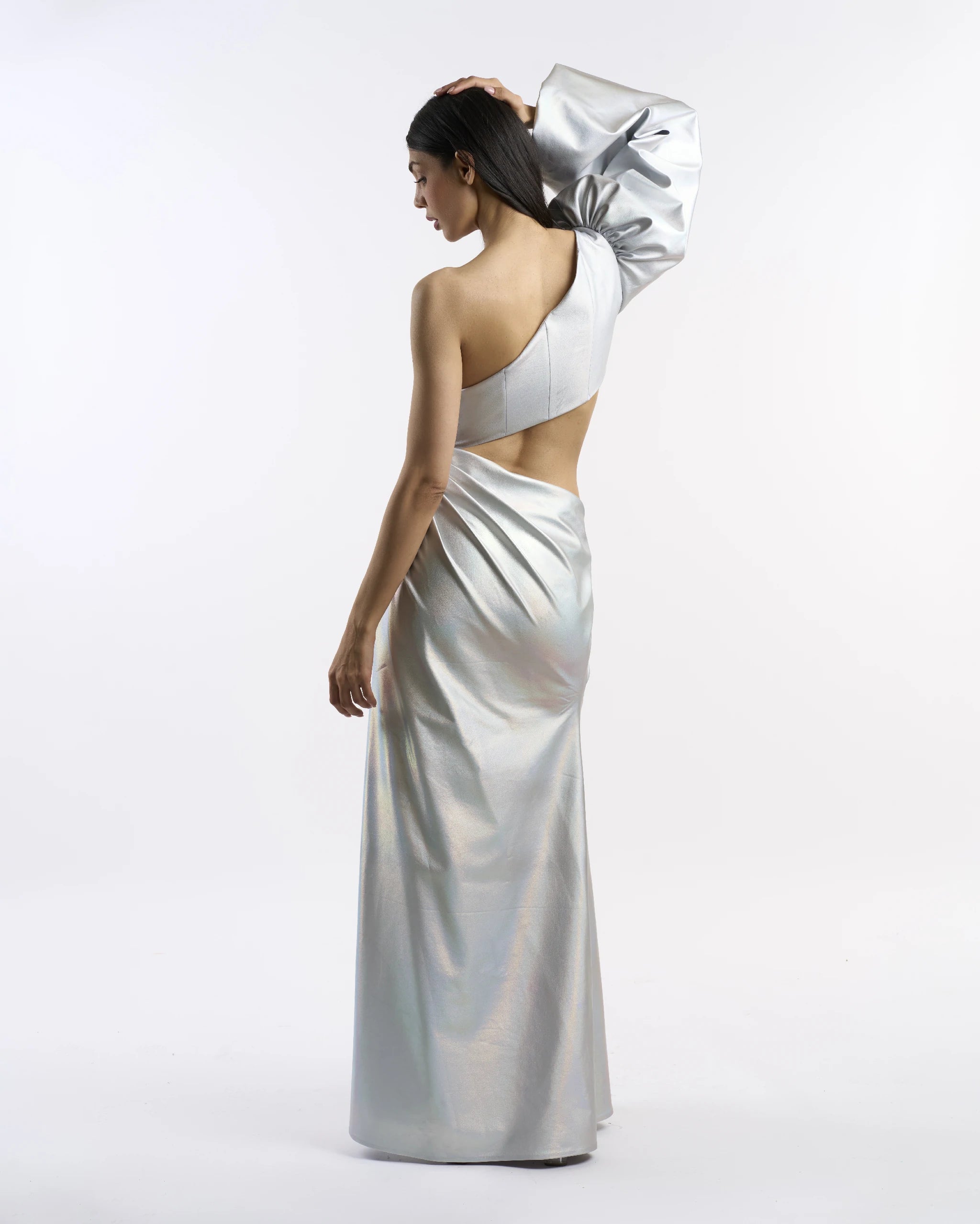 Silver Cosmic Edge Dress