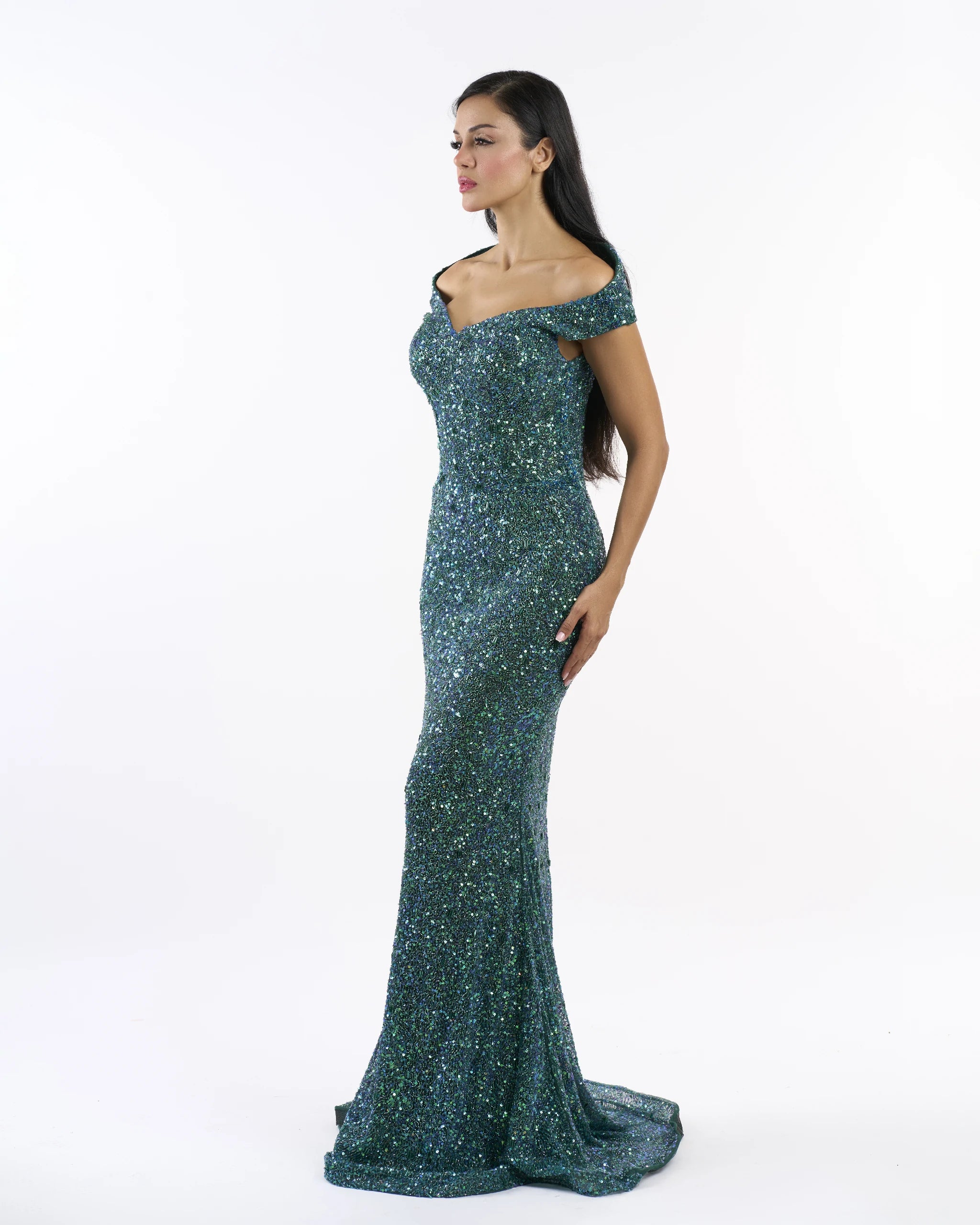 Emerald Stardust Siren Dress