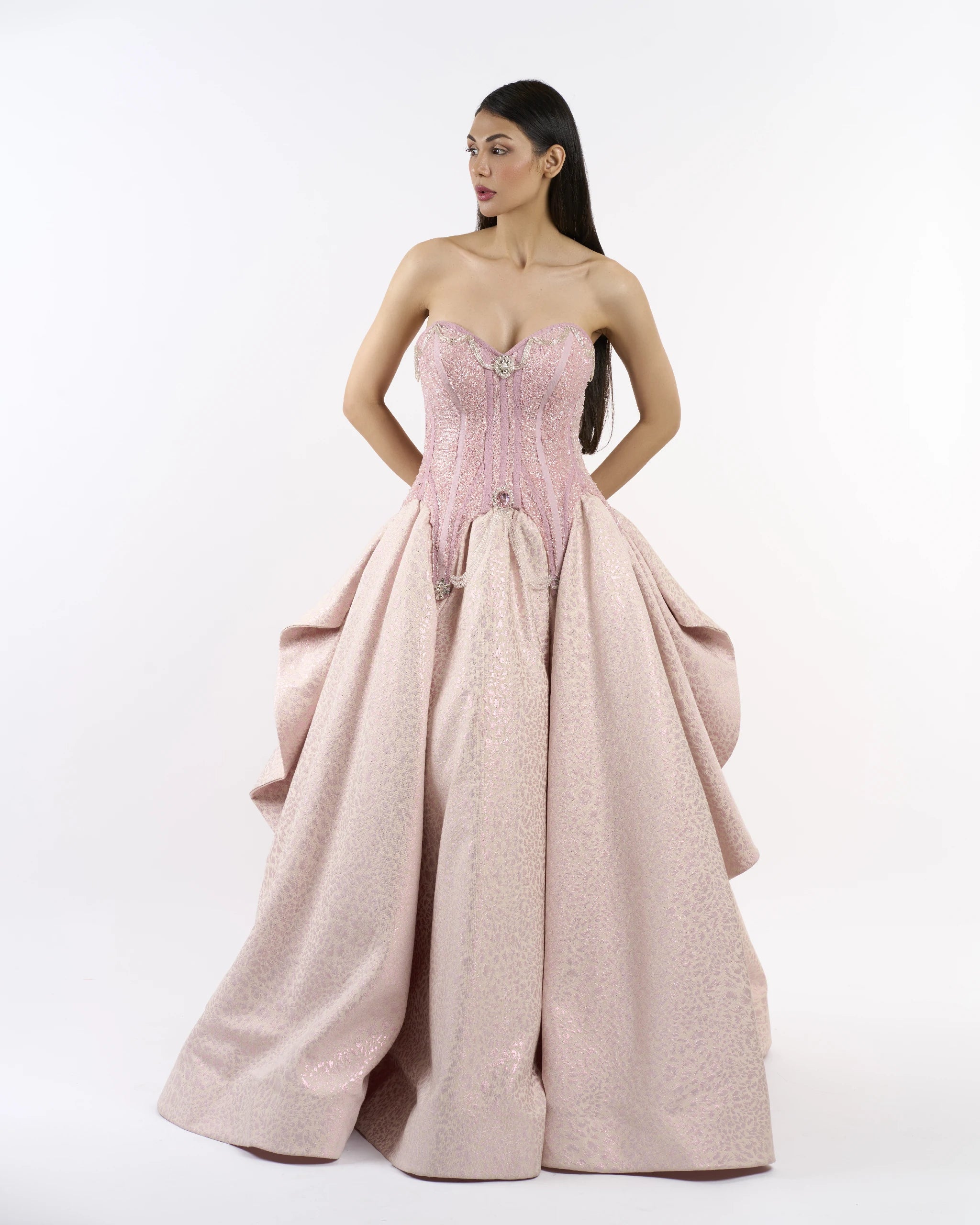 Blush Victorian Rose Dress