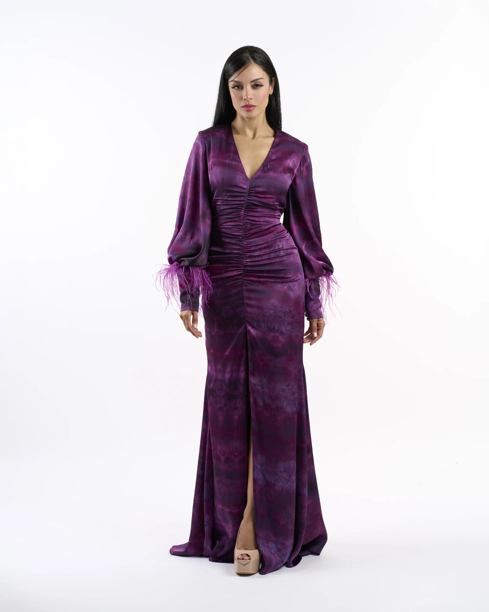 Plum Feather Mirage Dress