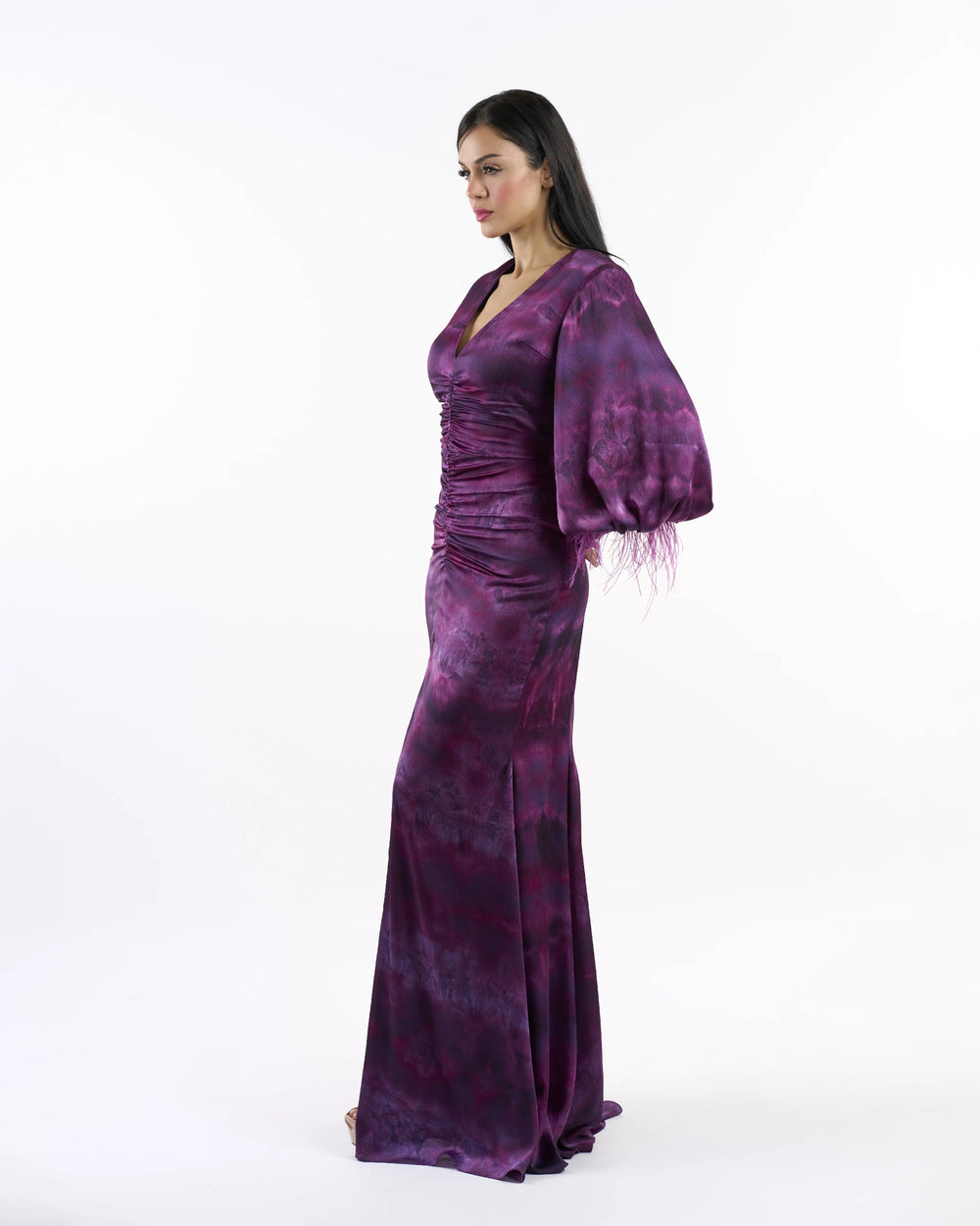 Plum Feather Mirage Dress