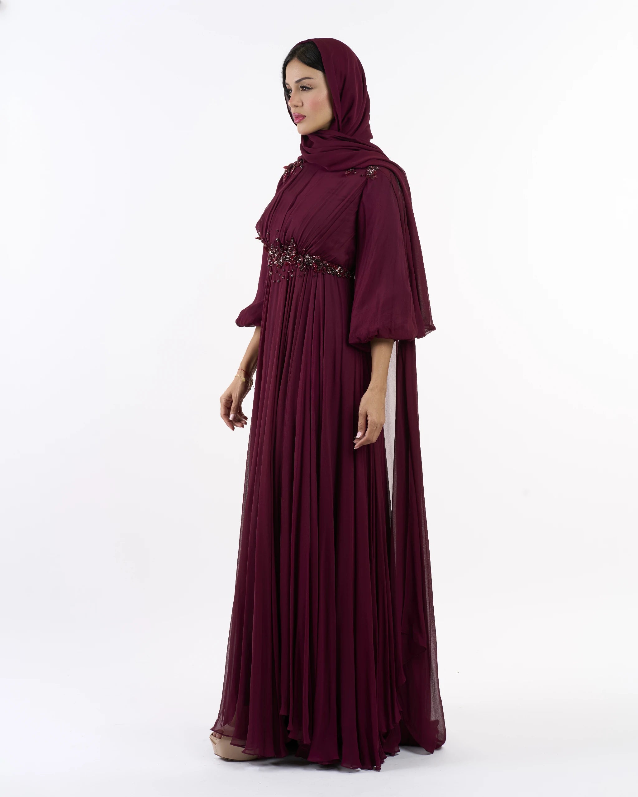 Regal Garnet Empress Dress