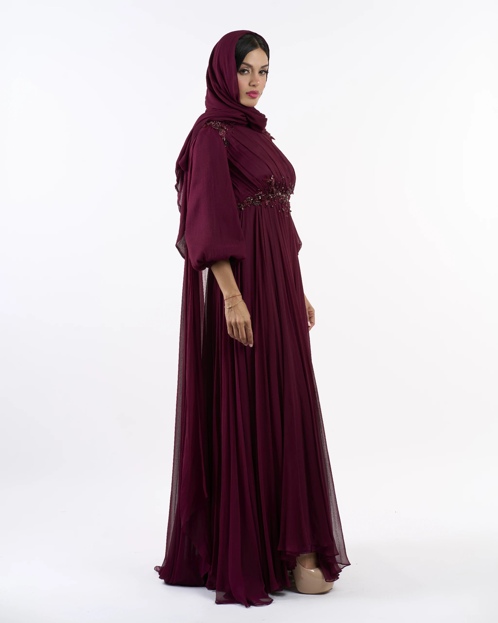 Regal Garnet Empress Dress