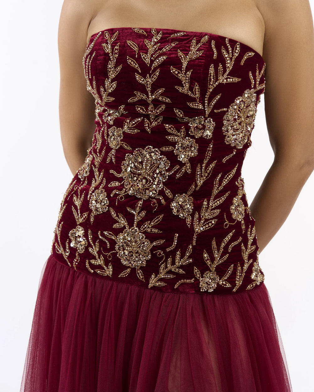 Imperial Garnet Bloom Dress