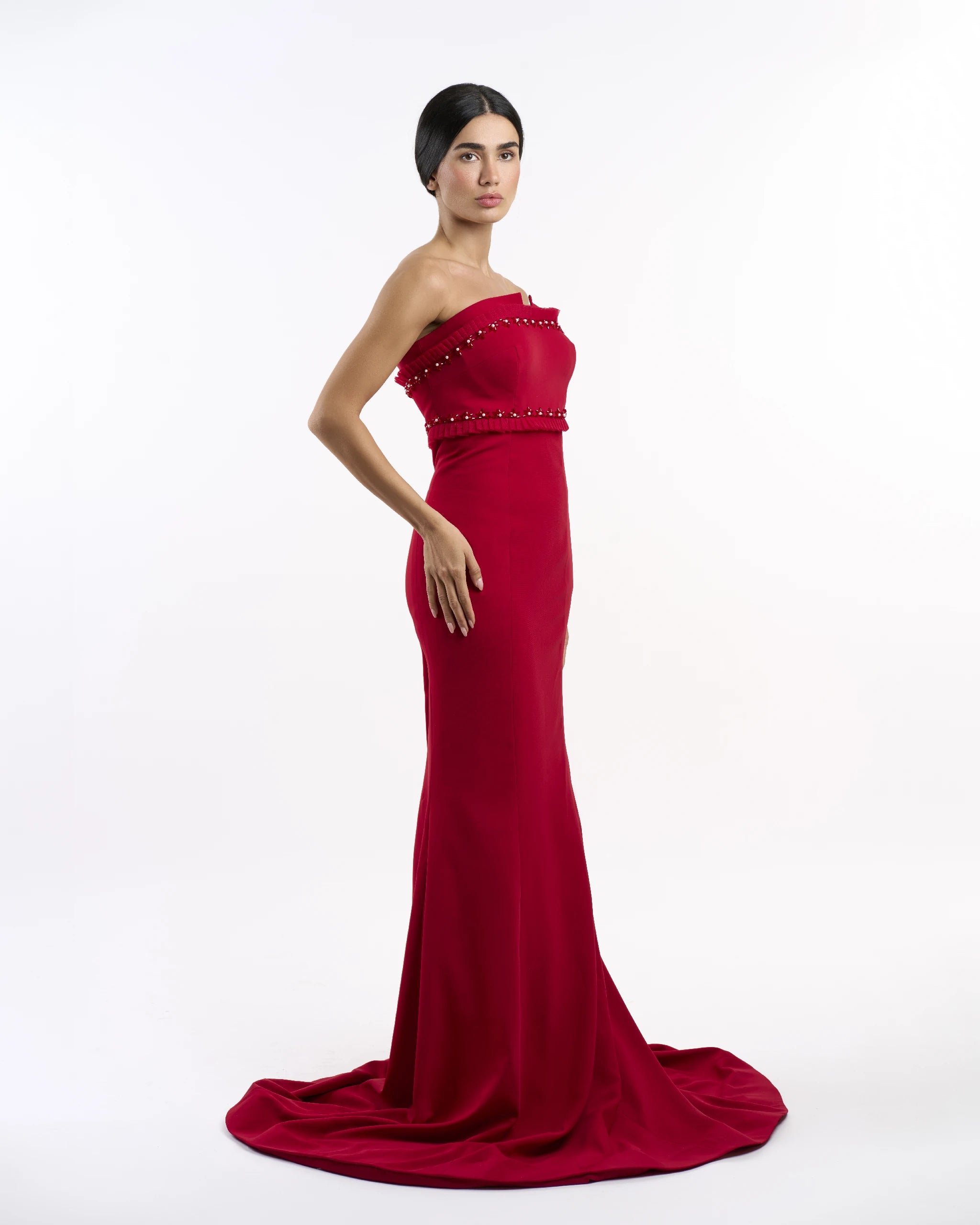 Scarlet Minimalist Pearl Dress