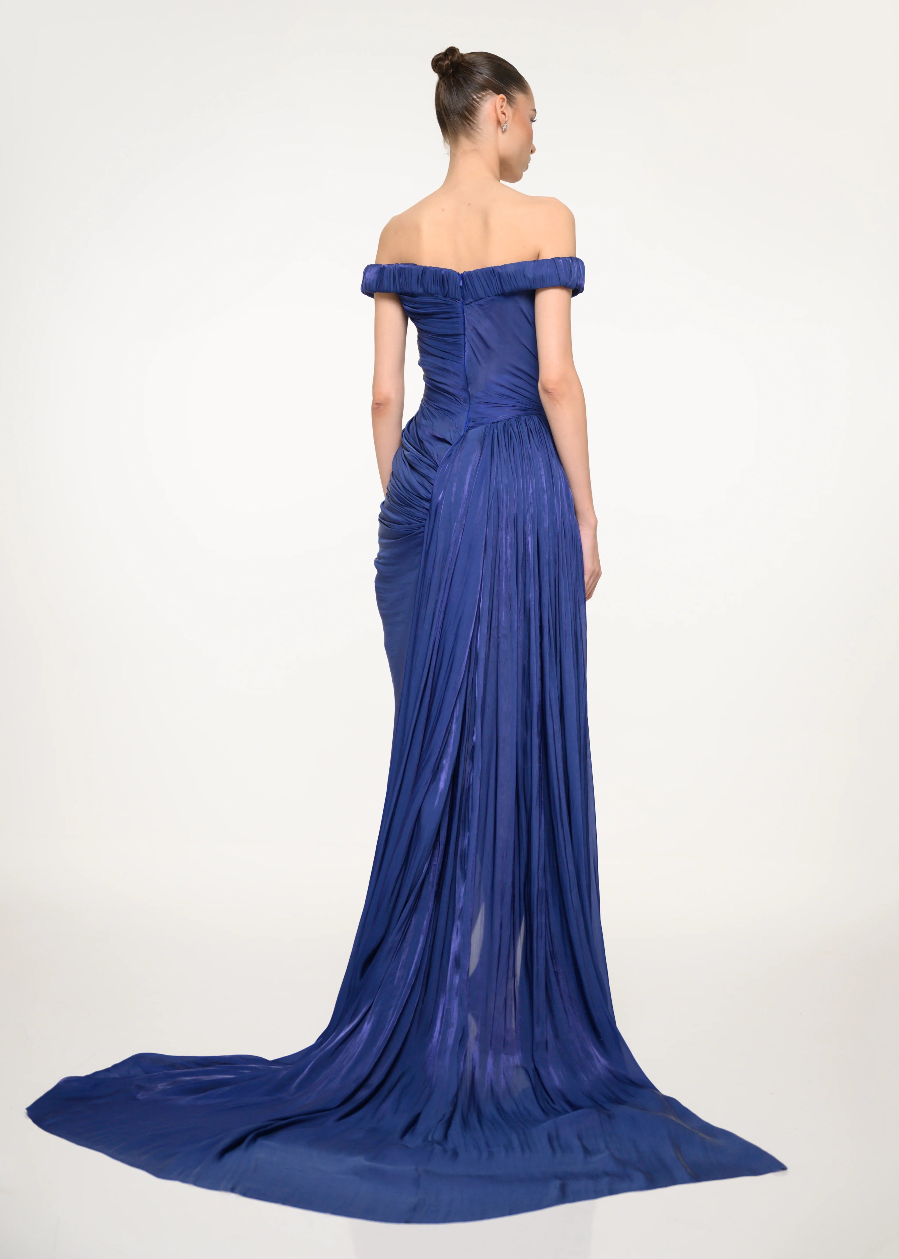 Royal Blue Off-Shoulder Dress