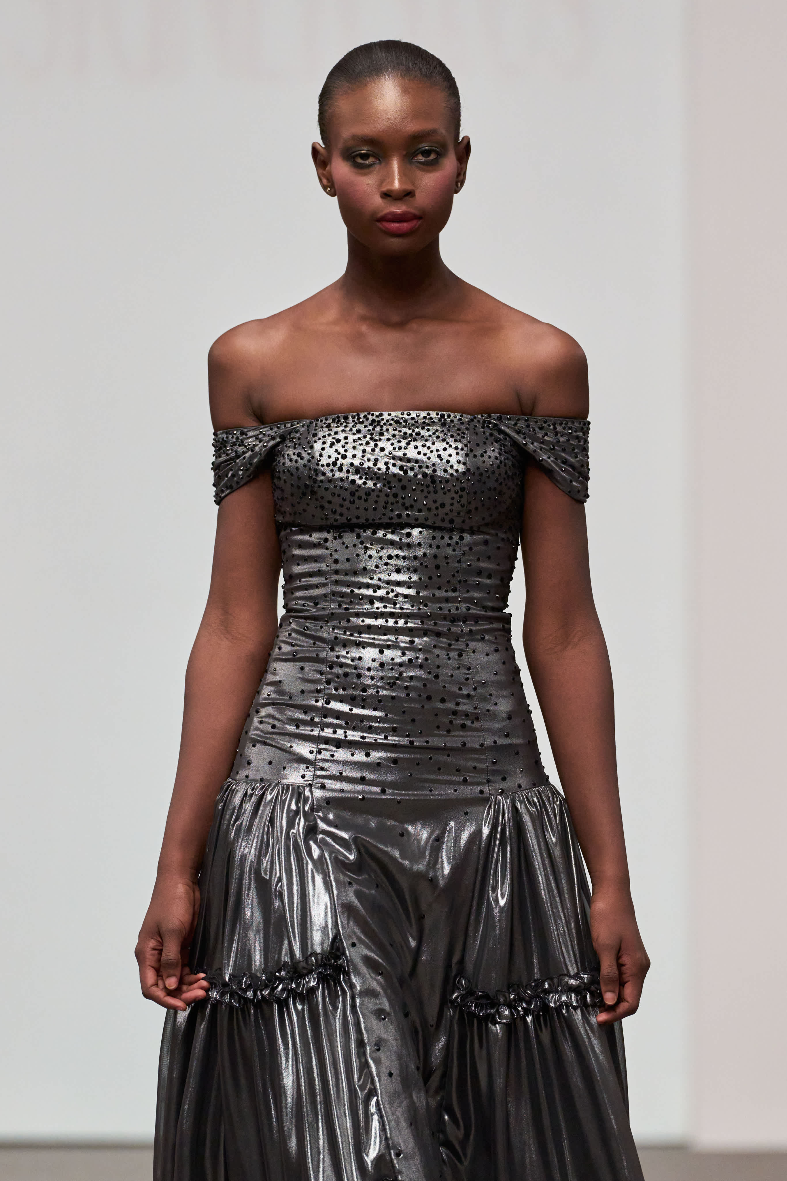 Gunmetal Stardust Dress