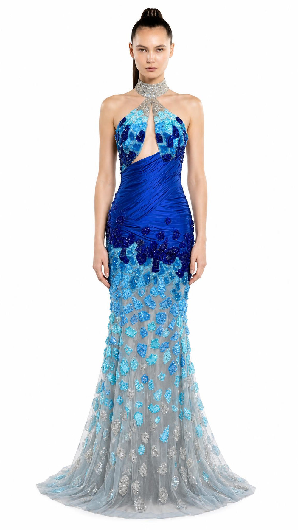 Ocean Royale Blue Evening Gown